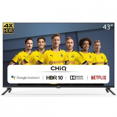 CHIQ U43H7A 43'' SMART 4K Android 9.0 televizorius