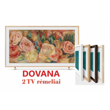 Samsung The Frame QE43LS03FAU 43'' Smart 4K TV + DOVANA 2 TV rėmeliai Samsung The Frame QE43LS03FAU 43'' Smart 4K TV + DOVANA 2 TV rėmeliai
